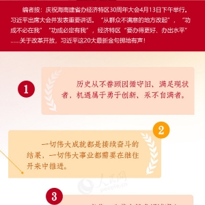 習(xí)近平海南談改革開放20大金句