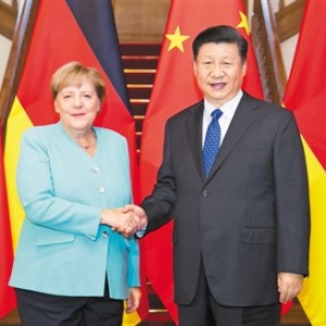 習(xí)近平會(huì)見(jiàn)德國(guó)總理默克爾