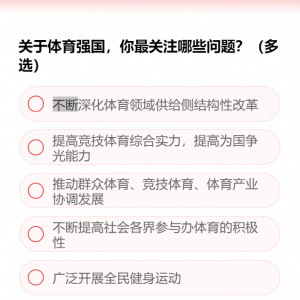 關(guān)于體育強(qiáng)國，你最關(guān)注哪些問題？